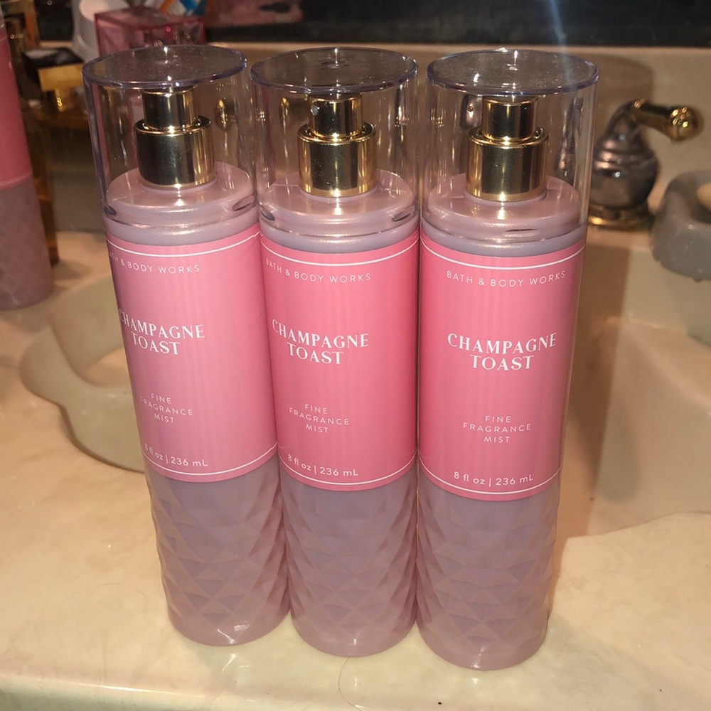 Bath & body works champagne toast set of 3 mist new w tags